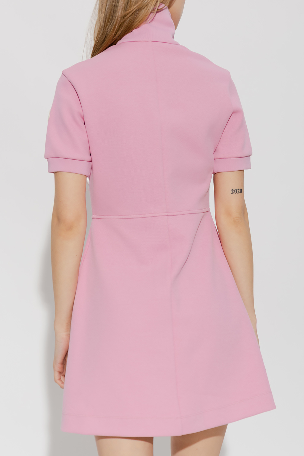 ★【MONCLER】Chemisier con peplo in cotone★シャツドレス Pink Dress with logo Moncler - SchaferandweinerShops